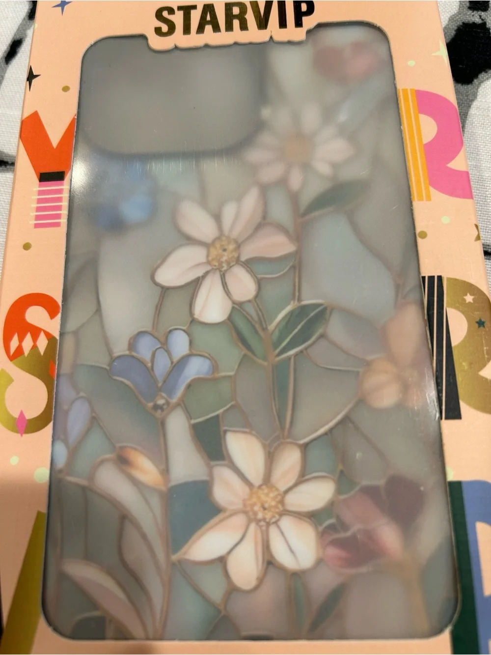 (NEW) Stained Glass Floral iPhone Case - Multicolor Flowers iPhone 16 Pro Max